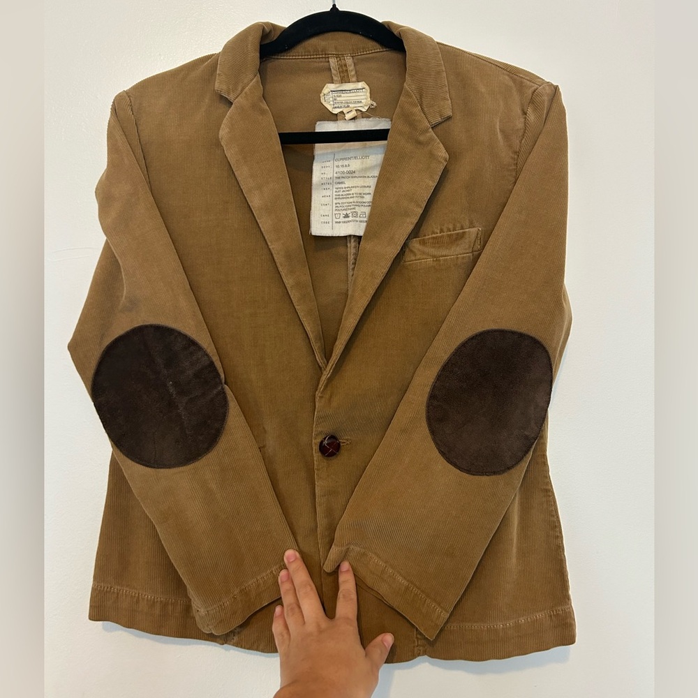 Vintage Current/Elliott Camel Corduroy Patch Shrunken Blazer - Size Small